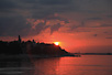 Purple over the water: a night in Zemun, view from the river